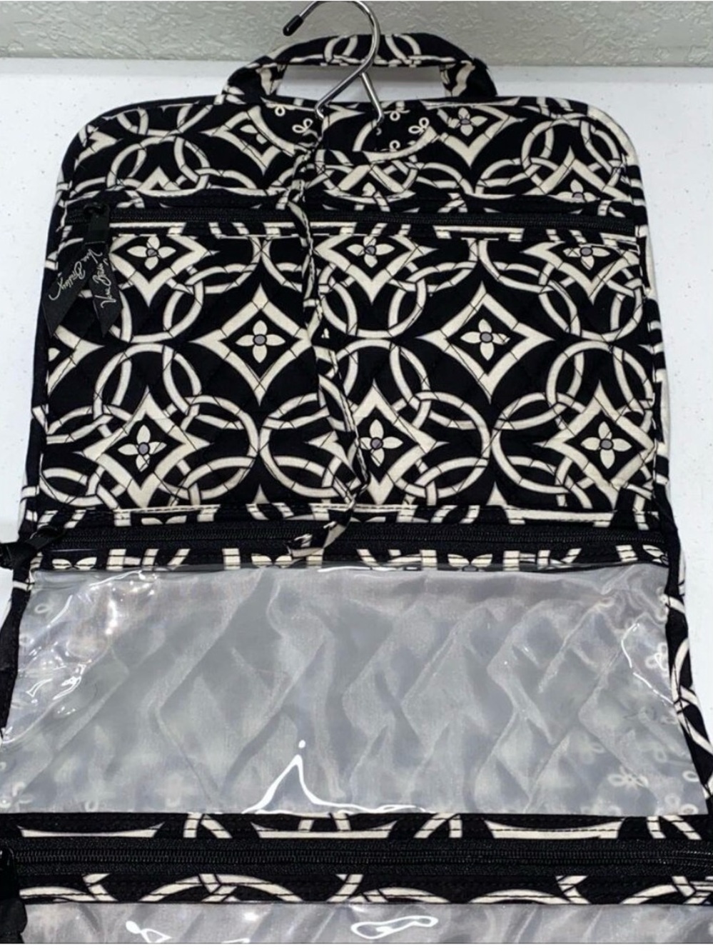 Vera Bradley Black & White Quilted Travel Toiletry bag - Picture 5 of 5